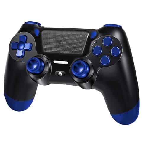 Image of BJXOZ Wireless Controller for PS4, Gamepad for PS4/Slim/Pro/PC, with Hyper-Sensitive 360° Sticks, Vibration, Six-axis Gyroscope Sensor, Touchpad, Headphone Jack, Screenshot, Speaker