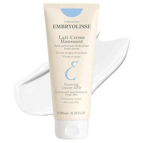 Image of Embryolisse - Foaming Cream Milk for Skin Cleansing & Nourishing | Sweet Almond Oil & Shea Butter, Suitable for all skin types including sensitive skin - 200ml (Packaging May Vary)
