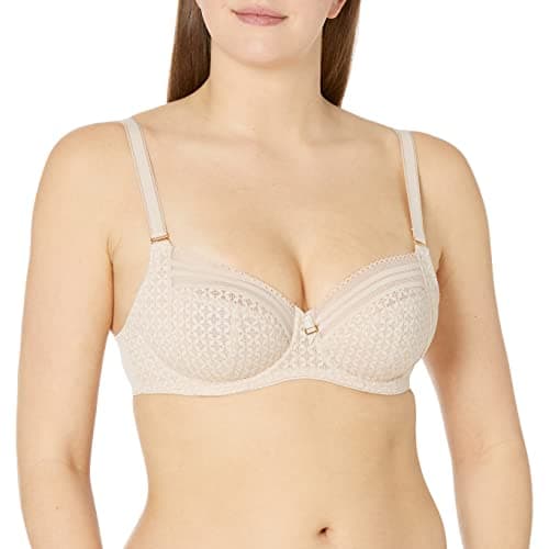 Image of Freya Women's Viva Underwire Side Support Bra Full Coverage, Opaque, Lace Natural Beige, 38F