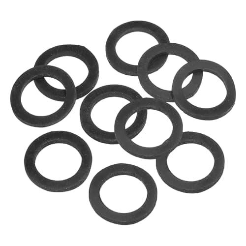 Image of PATIKIL M20 Rubber Flat Washer, 10 Pack 20mm ID 30mm OD 3mm Thick Sealing Spacer Gasket Ring for Faucet Pipe Water Hose Fastener Bolt, Black