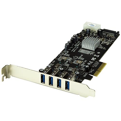Image of Startech 4 Port PCI Express SuperSpeed USB 3.0 Card Adapter w/ 2 Dedicated 5Gbps Channels - UASP - SATA / LP4 Power, PEXUSB3S42V