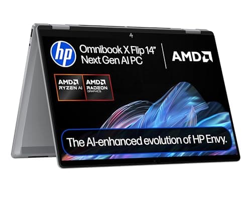 Image of HP OmniBook X Flip NGAI 14" Laptop | CoPilot+ PC | AMD Ryzen AI 5 340 Processor | 16GB RAM | 512GB SSD | AMD Radeon 840M Graphics | 2K Touchscreen | Up to 19.5 Hrs Battery | Windows 11 | 14-fk0004sa