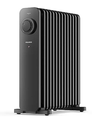 Image of PELONIS PHOENIX 13M Oil Filled Radiator 2500W, Silent Space Heater - 13 Fins with Adjustable Thermostat, Black