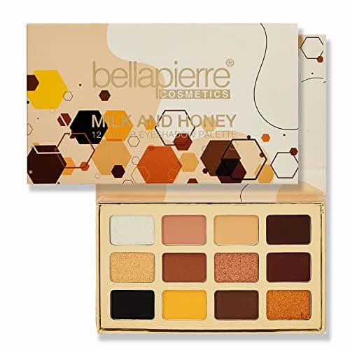 Image of bellapierre Milk & Honey Eyeshadow Palette | 12 Shades in Matte, Satin, Shimmer, & Foil Finishes | Non-Toxic & Paraben Free | Vegan & Cruelty-Free