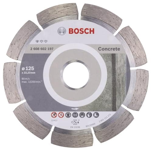 Image of Bosch Accessories 1x Diamond Cutting Disc Standard for Concrete (for Concrete, Cellular Concrete, Ø 125 x 22,23 x 1,6 x 10 mm, Accessories for Angle Grinders)