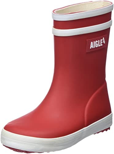 Image of Aigle Baby Flac 2 Unisex Children's Rain Boots, Red New, 6 UK