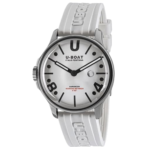 Image of U-Boat Darmoon Mens Analogue Swiss Quartz Watch with Silicone Bracelet 9542