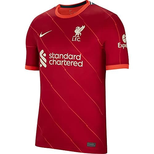 Image of NIKE Unisex Liverpool, 2021/22 Season, Game Equipment, Home Jersey, Gym Red/Bright Crimson/Fossil, L UK