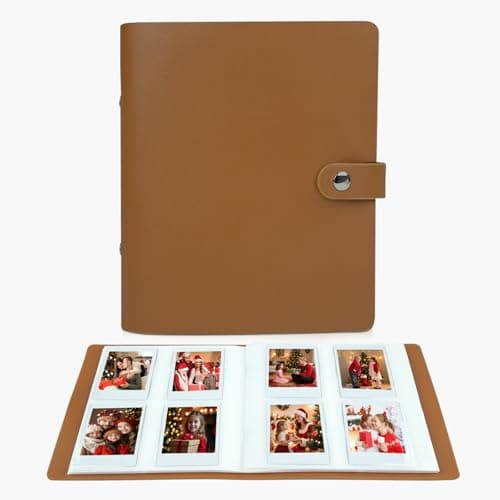 Image of 320 Pockets Photo Album for Fujifilm Instax Mini 12 11 9 40 99 90 8 7 Evo LiPlay Instant Camera, Compatible with Polaroid Snap PIC-300, Kodak Zink photo paper (Brown)