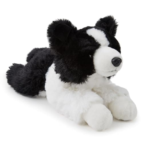 Image of Zappi Co Border Collie Plush Toy (30cm) - Lovable, Sheepdog Soft, Eco-Friendly, Kid's Best Friend for Comfort and Play, Recycled