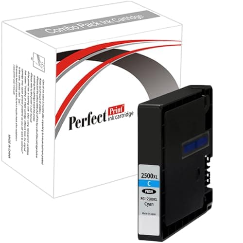 Image of PerfectPrint Compatible Ink Cartridge Replacement for Canon MAXIFY iB4050 iB4150 MB5050 MB5150 MB5155 MB5350 MB5450 MB5455 PGI-2500XL (Cyan)