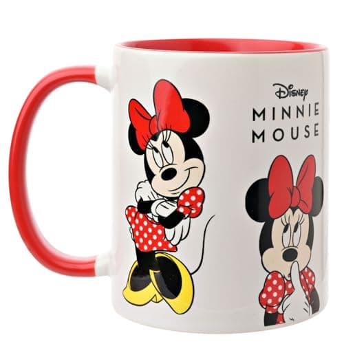 Image of Widdop and Co. - Disney Minnie Mug - Red/White Tea & Coffee Glazed Stoneware Icons & Villains Drinking Cup - Officially Licensed Disney Merchandise (325ml / 11.4oz).