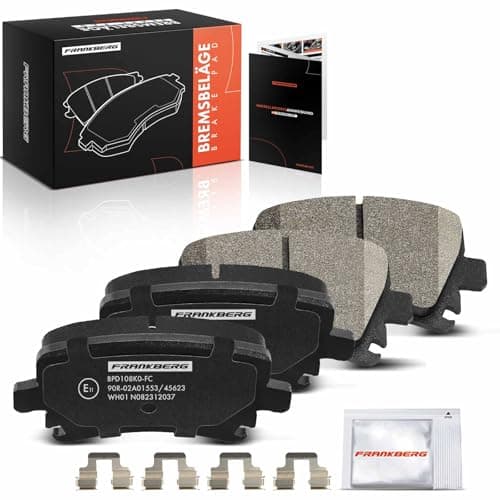 Image of Frankberg Brake Pad Set incl. 4x Pads Rear Compatible with Golf Plus 521 5M1 Yeti 5L Q3 8UB 8UG A4 8E2 O.c.t.a.v.i.a II Estate 1Z5 Replace# 1K0698451F