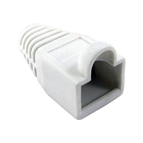 Image of PCSL® CAT5E CAT6 RJ45 Ethernet Network Cable Strain Relief Boots Cable Connector Plug Cover (White x 100)