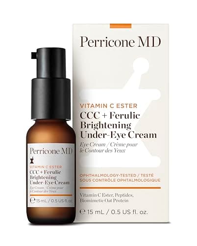 Image of Perricone MD Vitamin C Ester CCC+ Ferulic Brightening Under-Eye Cream, 0.5 fl. oz. - Brightening Eye Cream with 3 Forms of Vitamin C & Ferulic Acid – Reduces Dark Circles – Ophthalmologist-Tested
