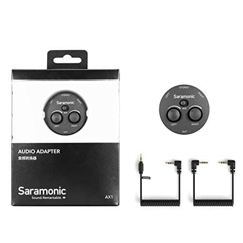 Image of Saramonic AX1 2-Channel Passive Audio Mixer with 3x 3.5mm TRS Inputs and 3.5mm TRS Out w/TRS & TRRS Output Cables for Cameras, Smartphones, Tablets & Computers