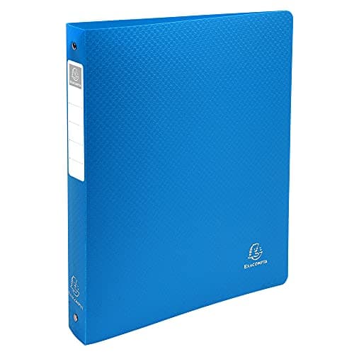 Image of Exacompta - Ref. 51392E - 1 Rigid binder with OPAK label - 4 round rings, diameter 30 mm - Spine 40 mm - External dimensions: 32 x 26.8 cm - Format to be filed A4 Maxi - Colour: light blue