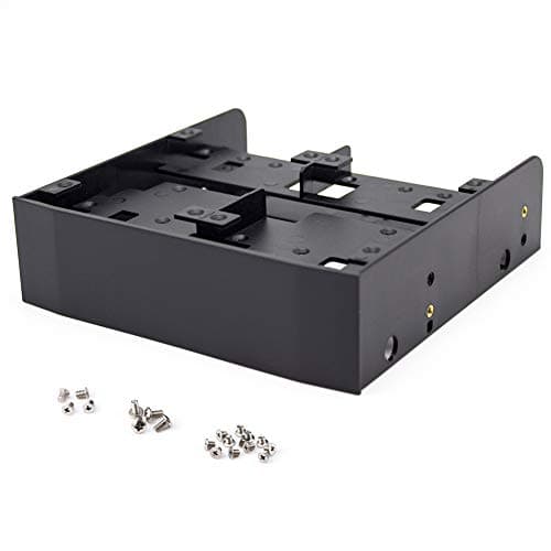 Image of Ssd Mounting Bracket, 5.25 To 3.5 Bay Adapr 2.5" / 3.5" / Ssd To 5.25" Hard Drive Adapter, 5.25 2.5 Drie Bay Adapr For Pc With Mounting Screws Baffle Fits 6X2.5" Or 2X2.5" + 1X3.5