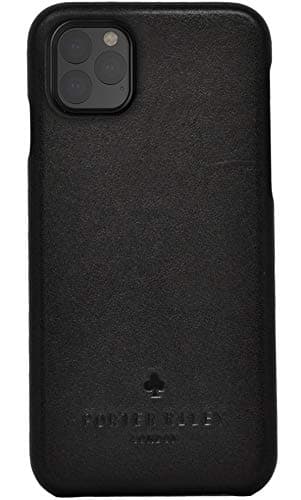 Image of PORTER RILEY - Leather Case for iPhone 11 Pro (5.8"). Premium Genuine Leather Slimline Back Case (Black)