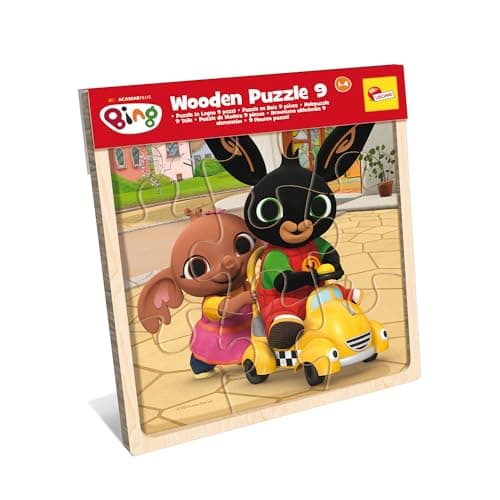 Image of Lisciani - BING Wooden Puzzle - For Children from 1 year - 9 Wooden Pieces - Easy to Assemble Puzzle - Very Large Pieces - Baby Toy Develops Fine Motor Skills - From 12 months
