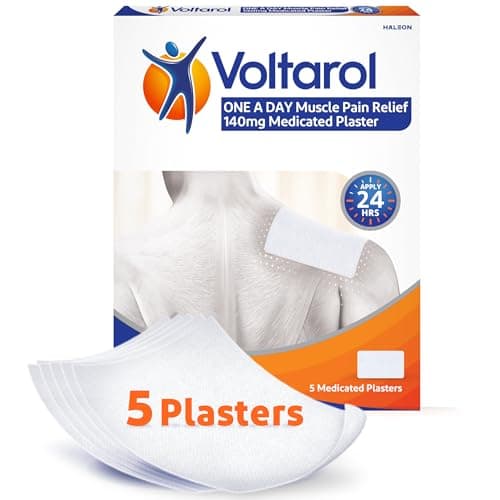 Image of Voltarol One a Day Muscle Pain Relief Medicated Plaster Patches, 5 Pack