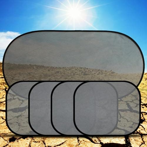 Image of 5 Pack Car Side Window Sunshades, Universal Car Sun Mesh Blind Rear Window UV Protector Sun Shade for Baby Kids Pets