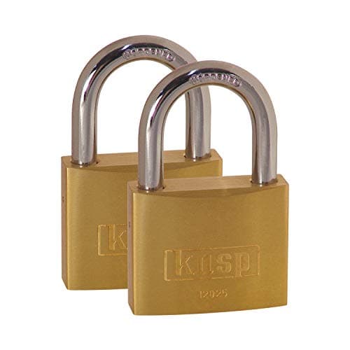 Image of Kasp K12025D2 25 mm Brass Padlock Keyed Alike (Pack of 2)