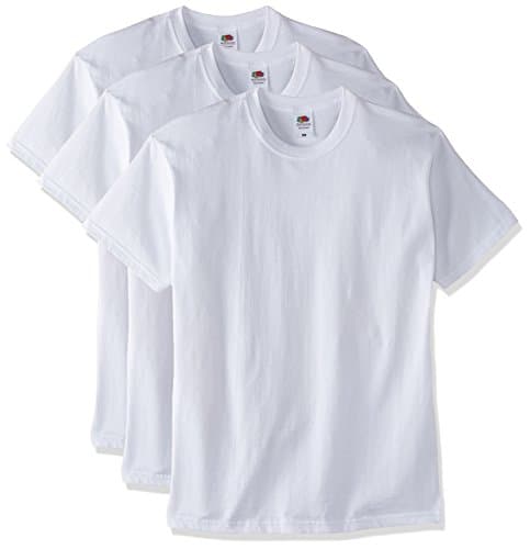 Image of Fruit of the Loom Men's Super Premium Short Sleeve T-Shirt Pack of 3, White, Medium