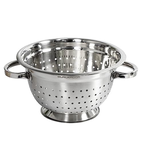 Image of Blackmoor 65139 24cm Stainless Steel Colander/Sturdy Twin Handles and Footed Base/Durable and Stylish Kitchen Strainer/Rinse, Drain and Transport Foods