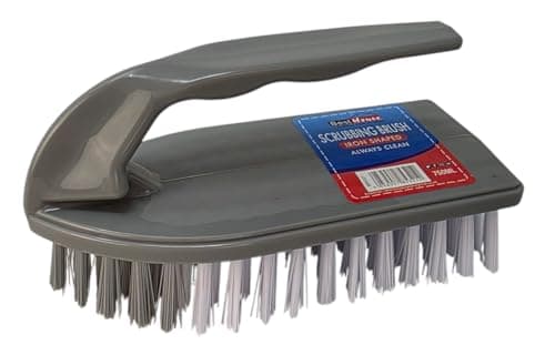 Image of Best House | Plastic Scrubbing Brush | 1 Pc | Iron Shaped | Stiff Nylon Bristles | Durable Hard Synthetic Scrubbing Brush Hand Tools to Clean and Scrub Floors, Carpets, Kitchen, and Bathroom (1-PACK)