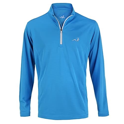 Image of Woodworm Golf Mens 1/4 Zip Pullover/Sweater/Jumper Sky Blue/Silver Small