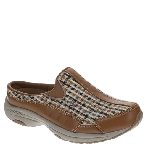 Image of Easy Spirit Women's Traveltime758 Mule, Camel/Natural Houndstooth Multi, 3 UK