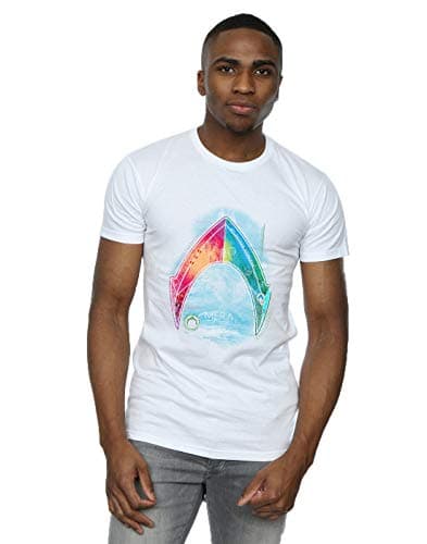 Image of DC Comics Men's Aquaman Mera Logo T-Shirt White Large