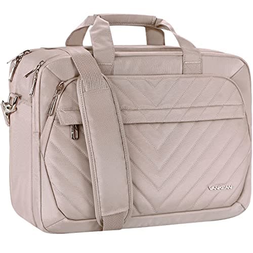Image of VANKEAN 17 Inch Laptop Bag, TSA Friendly Expandable Briefcase for Women Fashion, Waterproof Computer Bag with RFID Pocket, Work Bag for Women Messenger bags for Bussiness/Travel/College, Pink