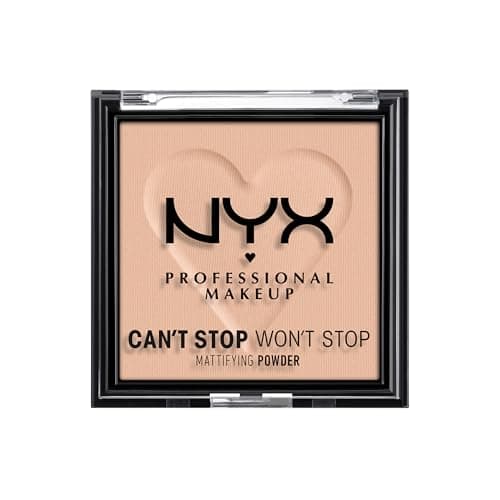 Image of NYX Professional Makeup Can't Stop Won't Stop Mattifying Lightweight Powder, All-Day Matte & Smooth Powder Infused with Oil-Absorbing Rice Powder, Medium