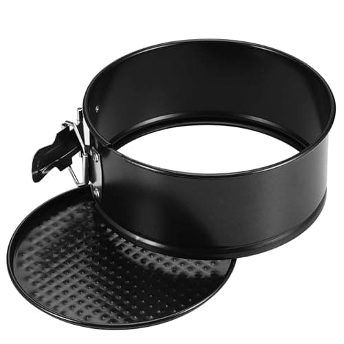 Image of Lepat 6 Inch Spring Form Cake Tin, Non-Stick Round Cake Pan with Loose Base for Easy Release, Round Cake Tin for Baking Cheesecakes, PFOA Free, Grey Fridge and Freezer Safe