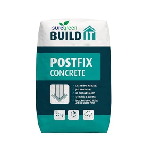 Image of Suregreen PostFix Concrete Mix | 20kg | Fence Post Repair | Ready Mixed Cement | Ready-to-Use Mix to install or fix Metal, Timber, Concrete or Electric Fence Posts | Water Resistant Bag