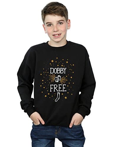 Image of Harry Potter Boys Dobby Is Free Sweatshirt 9-11 Years Black