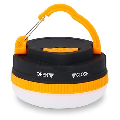 Image of Camping Lantern Waterproof LED Tent Light with Magnetic Base Outdoor Camping Lights Battery Powered Tent Light 3 Modes for Hiking, Fishing, Emergency(Orange)