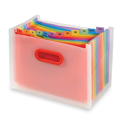 Image of Snopake A4 Rainbow Desk Expander/Organiser 13-Part [Pack of 1] Ref: 15809