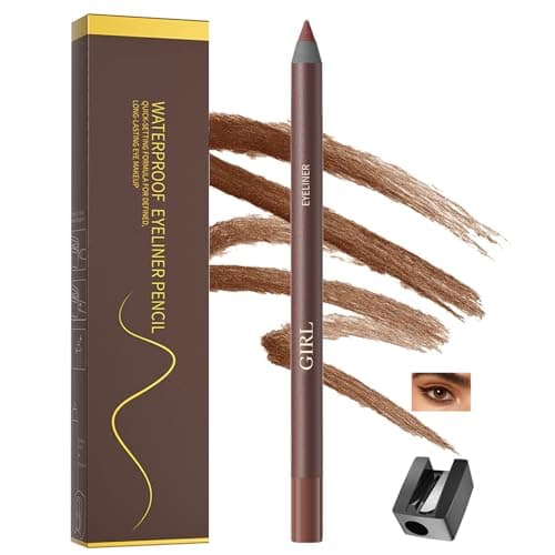 Image of Chocolate Brown Matte Eyeliner Pencil With Fine Tip - Waterproof, Smudge Proof, Long Lasting Formula Includes Sharpener For Precise Winged, Smoky & Everyday Eye Makeup Looks