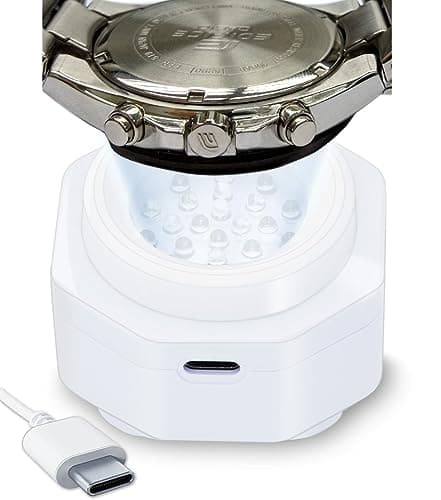 Image of CoolFire (The Original) USB-C UV Free Solar Watch Fast Charger for All Eco Solar Watches. Safe 24/7 Charging (No Timer Needed). Reloj Hombre Portable Charger. Fits G-Shock, Citizen, Seiko, Garmin WT