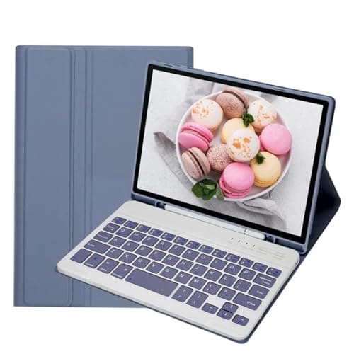 Image of leleyo Keyboard Case for iPad mini 5/3/4/2 7.9 inch Smart Cover with Keyboard Magnetic Removable Wireless Bluetooth QWERTY for iPad mini2/3/4/5,Purple