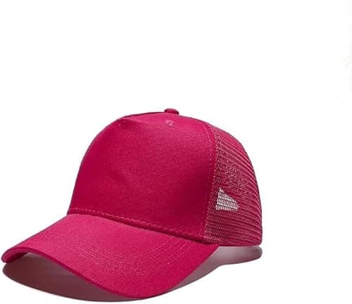 Image of Men's Women's Baseball Classic Caps, Men Women Unisex Adjustable Baseball Caps (UK, Alpha, One Size, Hot Pink Trucker)