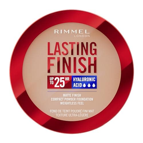Image of Rimmel Lasting Finish 25HR Compact Foundation 005 Ivory, Matte Buildable Coverage, Powder-to-Cream, Anti-Pollution Shields, SPF 20, Hyaluronic Acid, Waterproof, Hides Imperfections