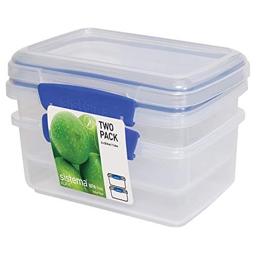 Image of Sistema KLIP IT Food Storage Containers, 1 L - Pack of 2