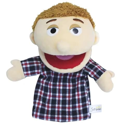 Image of Hand Puppets White Family Puppets for Kids, Interactive Toys for Boys Girls, Plush Family Stuffed Animal Story Toys Gifts for 3-6 Year Old Boy (Father)