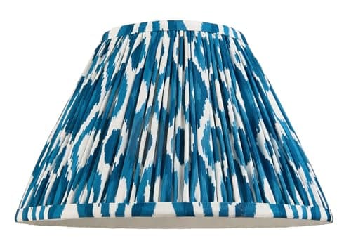 Image of Endon 113091 Ikat Light Shade, Blue, 300mm