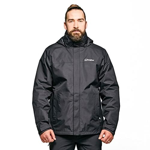 Image of Berghaus Men's Alpha 2.0 Gemni 3in1 Waterproof Jacket | Removable Fleece | Lightweight 3 In 1 Jacket, Black/Black, XL