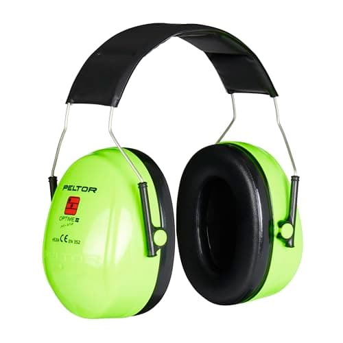 Image of Peltor 3M Optime II Earmuffs, 31 dB, Headband, H520A-472-GB, Hi-viz Green, One Size
